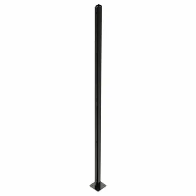 HUSKY RACK & WIRE Post 3-Way: 10 ft H, Black, Powder-Coated - Husky Rack & Wire Quick-Assemble Woven-Wire Partition Components