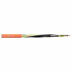CHAINFLEX CF885 series motor cable with a single 2/0 AWG copper conductor, PVC jacket rated at 600 V. Oil and grease resistant. Minimum bend radius factors: 8 x OD fixed, 12 x OD flexible, 15 x OD for e-chain. No ground conductor. EAC certified. Sold by the foot.