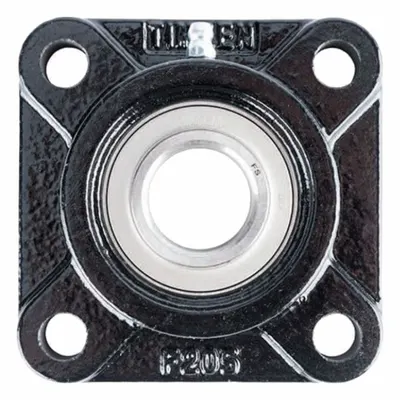 TIMKEN Flange Mount Bearing: Radial Ball, 45 mm Bore, Cast Iron, Concentric Collar - General Purpose Flange-Mount Ball Bearings