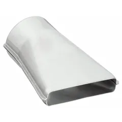Spreader nozzle for heat guns, designed to distribute airflow over a wide area. Overall height 3 in, overall width 2 in. Suitable for heat shrink tubing and other applications requiring broad heat coverage.