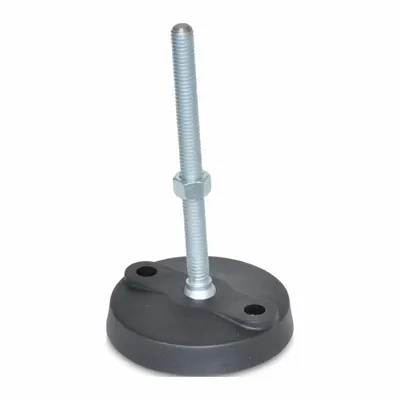 JW WINCO Male-End Leveling Mount: Swiveling Stud, M24 Thread Size, 110 mm - Vibration-Damping Male Leveling Mounts