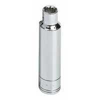 SK PROFESSIONAL TOOLS Socket: Metric, 1/2 in Drive Size, 10 mm Socket Size, 12-Point, Deep, Chrome (MPN 48010)