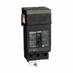 The SQUARE D JGA36250 is a 250 A, 3-pole J-Frame molded case circuit breaker with a 25kA at 240V AC interrupting rating. It features an instantaneous trip, ABC phase connection, and line/load lug terminals. Suitable for overcurrent protection in power distribution panels, motor control centers, and switchboards.