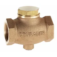 CONRADER Check Valve: In Line, Brass, 1/4 in (F)NPT, 1/4 in (F)NPT, 250 psi Max. Pressure (MPN GV14)