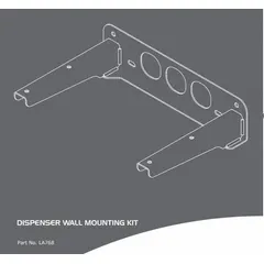 Wall mount bracket for securing water purification systems to vertical surfaces. Provides stable support for equipment in laboratory or industrial settings, facilitating space-saving installation and safe operation.