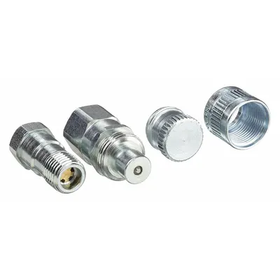 ENERPAC Hydraulic Quick Connect Hose Coupling: 1/4 in Coupling Size, Steel - Enerpac A Series Hydraulic Quick-Connect Coupling Sets
