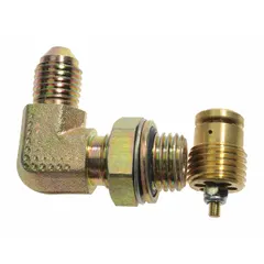 Cylinder valve kit for lift tables, used to control fluid flow in hydraulic or pneumatic cylinders. Regulates lifting, lowering, and holding functions in material handling equipment.
