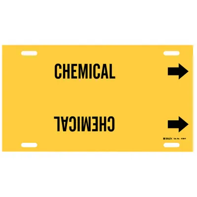 BRADY Chemical Strap-On Pipe Marker - Chemical Strap-On Pipe Markers
