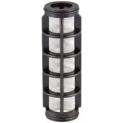 This replacement Y strainer screen is constructed of stainless steel with a mesh opening of 0.0029 inches. It measures 5 inches in length and is designed to filter particulates from liquids in piping systems, protecting downstream equipment in applications such as water treatment, irrigation, and process filtration.