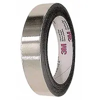This general-purpose foil electrical tape is designed for electrical shielding, grounding, and splicing applications. It features a silver acrylic construction with a 600 V voltage rating, suitable for EMI/RFI shielding and low-voltage cable repairs in industrial and commercial settings