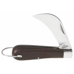 This manually-opening folding knife features a 2 3/4 in blade and a plastic handle. With a closed length of 4 1/4 in and an overall length of 6 1/4 in, it is suitable for cutting tasks in electrical, construction, and general industrial work.