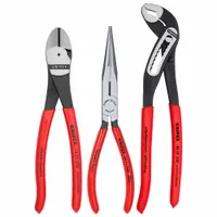 Plier Set: 3 Pliers, Knurled Grip, Manual, Plastic Pack, 2 - 5 Pliers Range (MPN 00 20 08 US1)