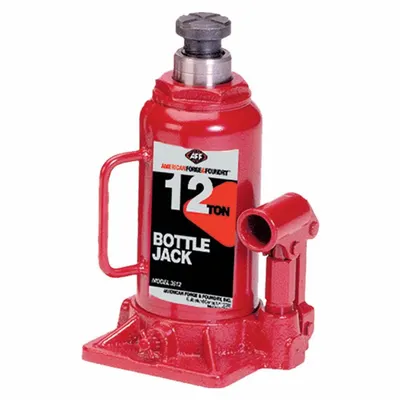AMERICAN FORGE & FOUNDRY Bottle Jack: Steel, Mechanical, 12 ton Load Capacity - High-Clearance Bottle Jacks