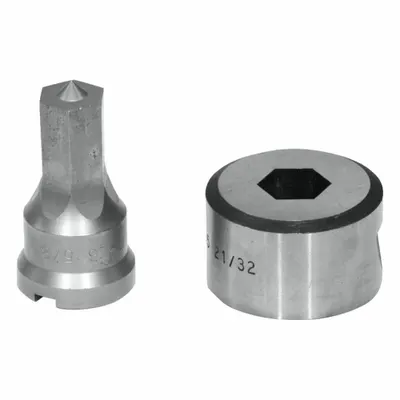 EDWARDS Hex Punch & Die Set: Edwards, 55 ton_65 ton_100 ton_120 ton Compatible Ironworker Size - Punching Dies
