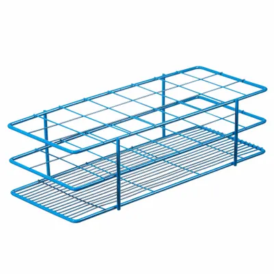 POXYGRID Tube Rack: 6 in Overall Wd, 4 in Overall Ht, 14 3/8 in Overall Lg, Steel - Lab Storage Racks