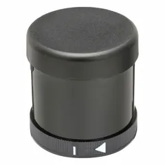 Buzzer sounder module for use with KombiSIGN 71 series tower lights. Operates at 115V with intermittent sound mode. Overall diameter 2 3/4 in, overall height 2 13/16 in. Provides audible alerts for status or alarm indication on machinery and process equipment.