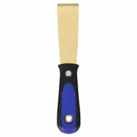 WESTWARD Scraper: Bld. Mat. Brass, Hdl. Mat. Polypropylene/TPR, Stiff, Tapered Bld. Shape