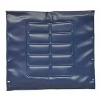 This ALCO embossed back upholstery is a vinyl replacement seat back for wheelchairs. It measures 22 inches in overall width and 18 inches in overall height. The upholstery includes attaching hardware for installation and is compatible with Theradyne brand wheelchairs
