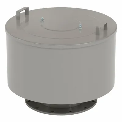 SOLBERG Filter Silencer: 10 in Flange Inlet Size, 3,300 scfm, 23 in Overall Ht - Air Compressor Intake Filters & Silencers