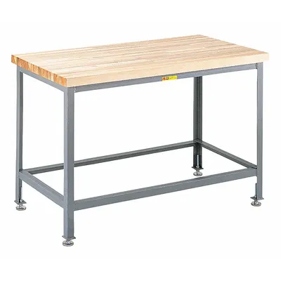 LITTLE GIANT Workbench: Adj Ht, Butcher Block, 24 in x 24 in - Butcher-Block-Top Worktables