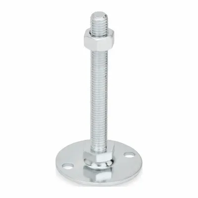 JW WINCO Male-End Leveling Mount: Swiveling Stud, 1/2"-13 Thread Size, 1.57 in - Swivel Male Leveling Mounts