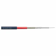 RG-58A/U coaxial cable with 30 AWG conductor, designed for continuous flexing in cable carriers. Suitable for signal transmission in dynamic applications such as robotics and automated machinery where repeated bending occurs. Sold by the foot.