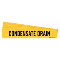 Pipe Marker: Condensate Drain, Yellow, Black, Fits 2 1/2 to 7 7/8 in Pipe O.D., 1 Pipe Markers, 5 PK (MPN 7062-1-PK)