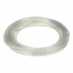 Polyurethane tubing with 1/8 in inner diameter and 1/4 in outer diameter, supplied in a 100 ft length. Beige color, Shore A 90 to 95 hardness, rated for 250 psi at 180°F. Suitable for pneumatic and fluid transfer in industrial automation and material handling systems.