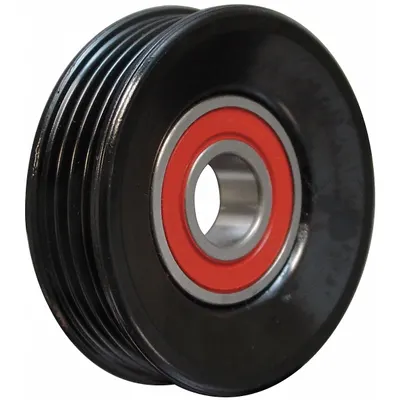 DAYCO Idler Pulley: Idler Pulley, 89029, Serpentine, 4PK Compatible Belt Trade Size - Ribbed V-Belt Idler Pulleys for Vehicles