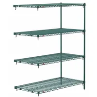 METRO Wire Shelving, Shelf, Metal, Adjustable Shelving: Add-On, 42 in x 24 in, 63 in Overall Ht, Wet (MPN AA556K3)
