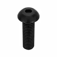 Socket Head Cap Screw: 3/8"-16 Thread Size, 1 1/4 in Lg, Button, Black Oxide, Alloy Steel, 50 PK (MPN 37C125KBC)