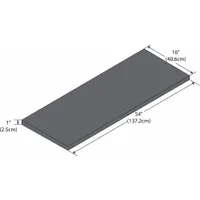 Shelf: 16 in Overall Lg, 4 1/2 ft Overall Wd, 1 in Overall Ht, Phenolic, Black (MPN GRPS1654)