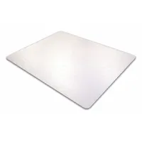 FLOORTEX Chair Mat: Rectangle, 0.11 in Thick, 60 in Overall Lg, 48 in Overall Wd, Clear, PVC (MPN FR3115226EV)