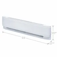 DIMPLEX Baseboard Heater: Commercial Grade, 2500/1875 W, Thermostat Included, White, 208/240V AC (MPN LC3010W31)
