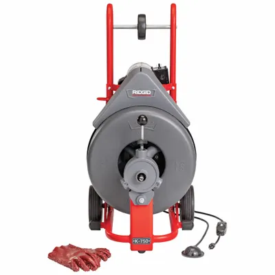 RIDGID Drain Cleaning Machine: Corded, K-750, For 3 in to 8 in Pipe, 5/8 in Cable Dia. - Corded Drum Machines