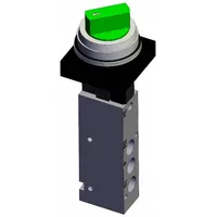 Mechanical Valve: VZM500 Series, 2 Position Twist Actuator, 5 Ports, 1/8 in NPT, Black Actuator (MPN VZM550-N01-34B)