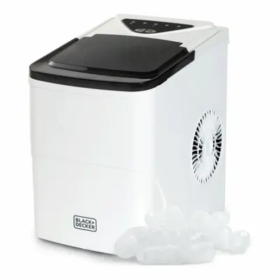 BLACK & DECKER Ice Machine: Top Hat, 26 lb Ice per Day, Air Cooled, 12 5/8 in Ht - Countertop Ice Machines