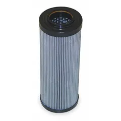 Hydraulic cartridge filter element with fiberglass media and 10-micron rating. Designed for use in industrial hydraulic and lubrication systems to remove particulate contaminants. Suitable for applications such as mobile equipment, machine tools, and power units.