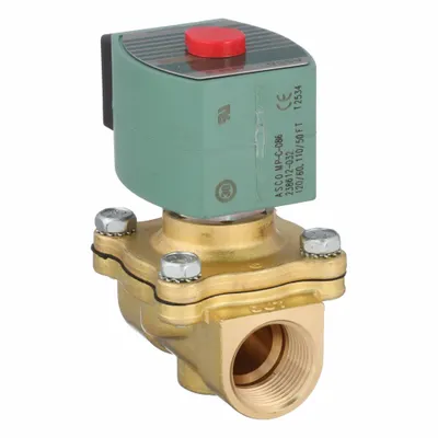 REDHAT Solenoid Valve: 2-Way, Normally Closed, 3/4 in Pipe Size, 110V AC/120V AC - 2-Way/2-Position, Normally Closed Solenoid Valves