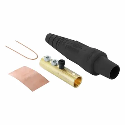 LEVITON Single Pole Inline: Female, Red, 600V AC/600V DC, 190 A, Double Set Screw Termination - Plugs with Set Screw Terminations