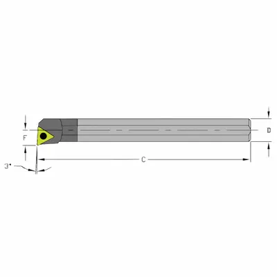 ULTRA-DEX USA Indexable Boring Bar: E08R STUCR2-312 (MPN 920-000-237) - Indexable Boring Bars
