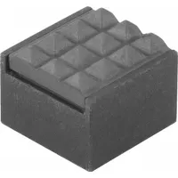 KIPP Rear-Mount Gripper Pad: Blind Hole, Carbide, Fine, 12 mm Face Wd, M5, 10 mm Overall Ht (MPN K0387.12057)