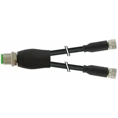 Single-ended cordset with yellow PVC jacket, M12 female right-angle connector on one end and bare wire on the other. 4 pins, 22 AWG, 3 m cable length, 4 A max current, IP66K rated. Suitable for flexing applications in industrial automation, connecting sensors or actuators to control systems.