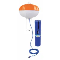 POWERMOON Temporary Job Site Light: LED, Corded, Balloon, 25 ft Power Cord Lg, 110V AC, Built-In (MPN PL1000LED110V)