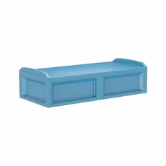 CORTECH Solstice Behavioral Health Bed, model 100SB, is a no-storage bed frame made of polyethylene in Slate Blue. Overall dimensions: 80 in length, 36 in width, 21 in height. Suitable for behavioral health and institutional environments where safety and cleanability are required.