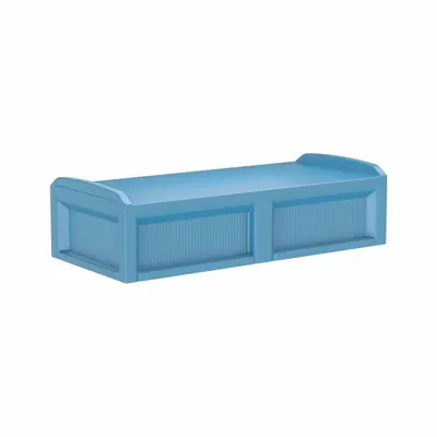 CORTECH Institutional Bed: Slate Blue, 80 in Overall Lg, 36 in Overall Wd - No Storage Bed Frames