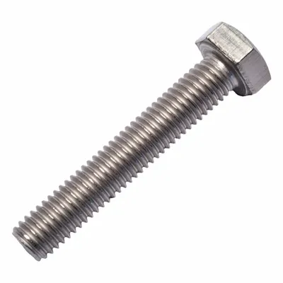 ALLIED TITANIUM Heavy Hex Bolt: Titanium, Grade 2, Plain, M8x1.25 Thread Size, 45 mm lg - Titanium Heavy Hex Bolts
