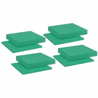 Neoprene vibration isolator pad with smooth top surface. Each pad measures 2 inches long, 2 inches wide, and 3/4 inch high. Sold in a pack of 4. Used to reduce transmitted vibration from light to medium-duty industrial equipment such as pumps, compressors, and motors