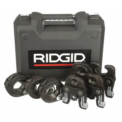 RIDGID Press Jaw Kit: 1/2 in to 2 in Pipe, Carbon Steel, Extended/Std Tool Types - Jaw & Ring Sets for Standard & Extended Press Tools
