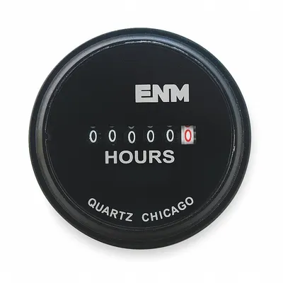 ENM Hour Meter: Hour Meters, Front Panel Mounting, Analog, 204 V AC – 240 V AC